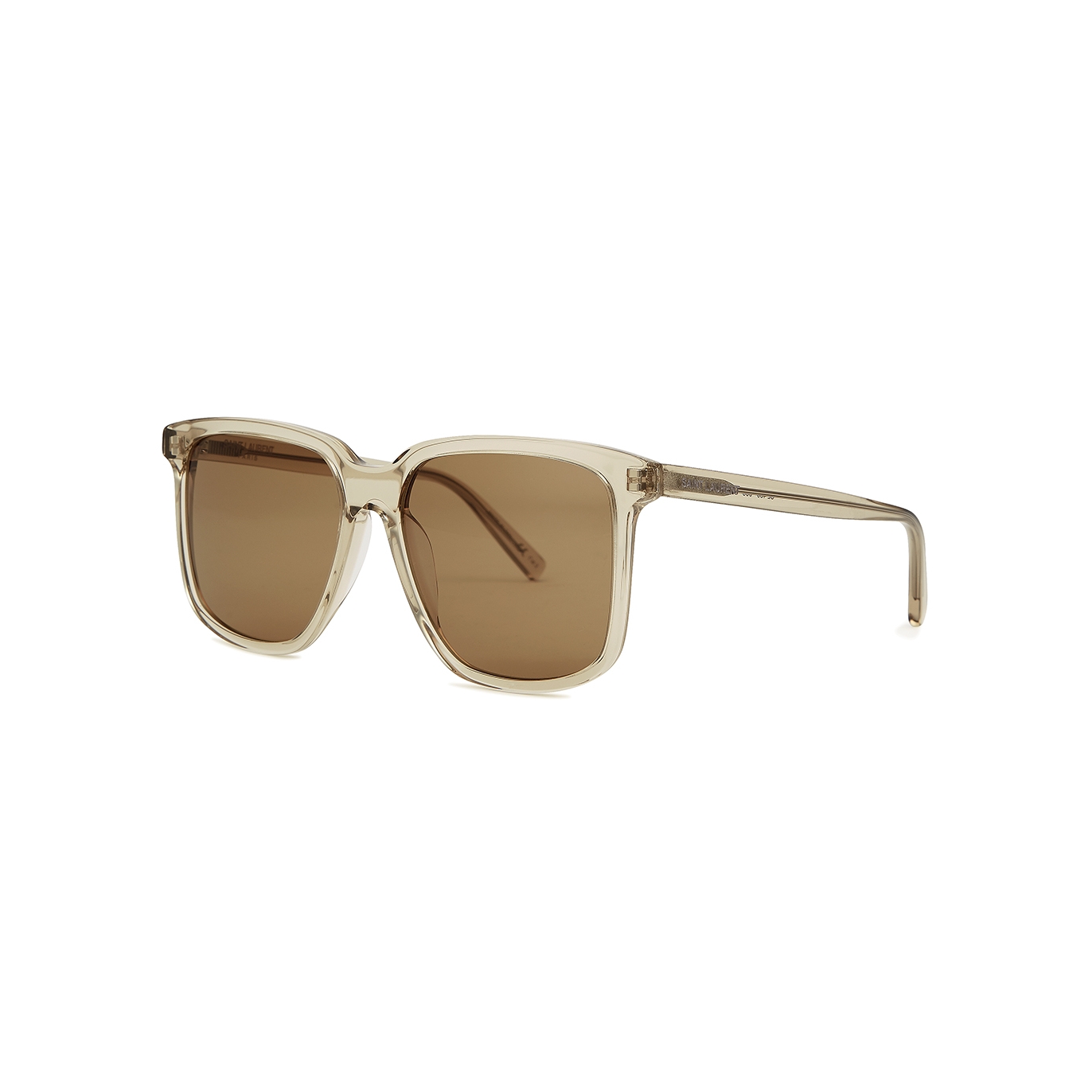 Saint Laurent SL480 Transparent Square-frame Sunglasses - Yellow