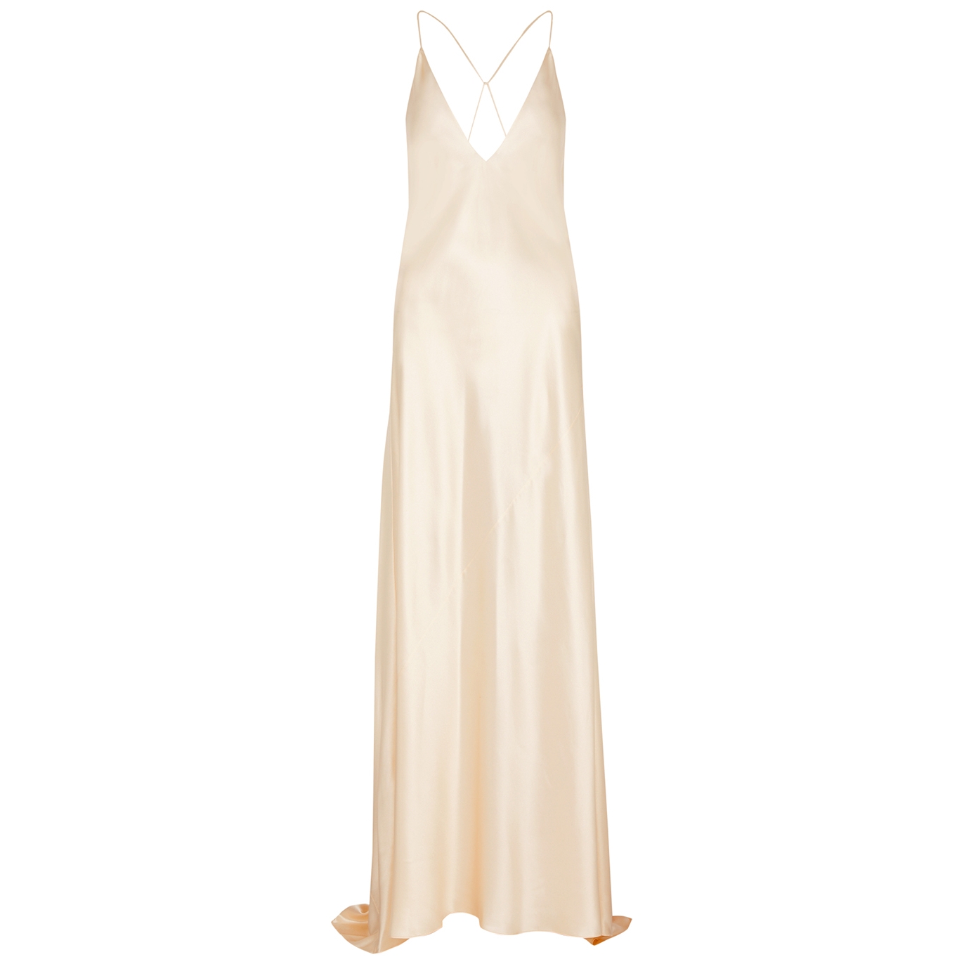 Saint Laurent Silk Gown, Gown, Dress, Ivory Dress, Size 6