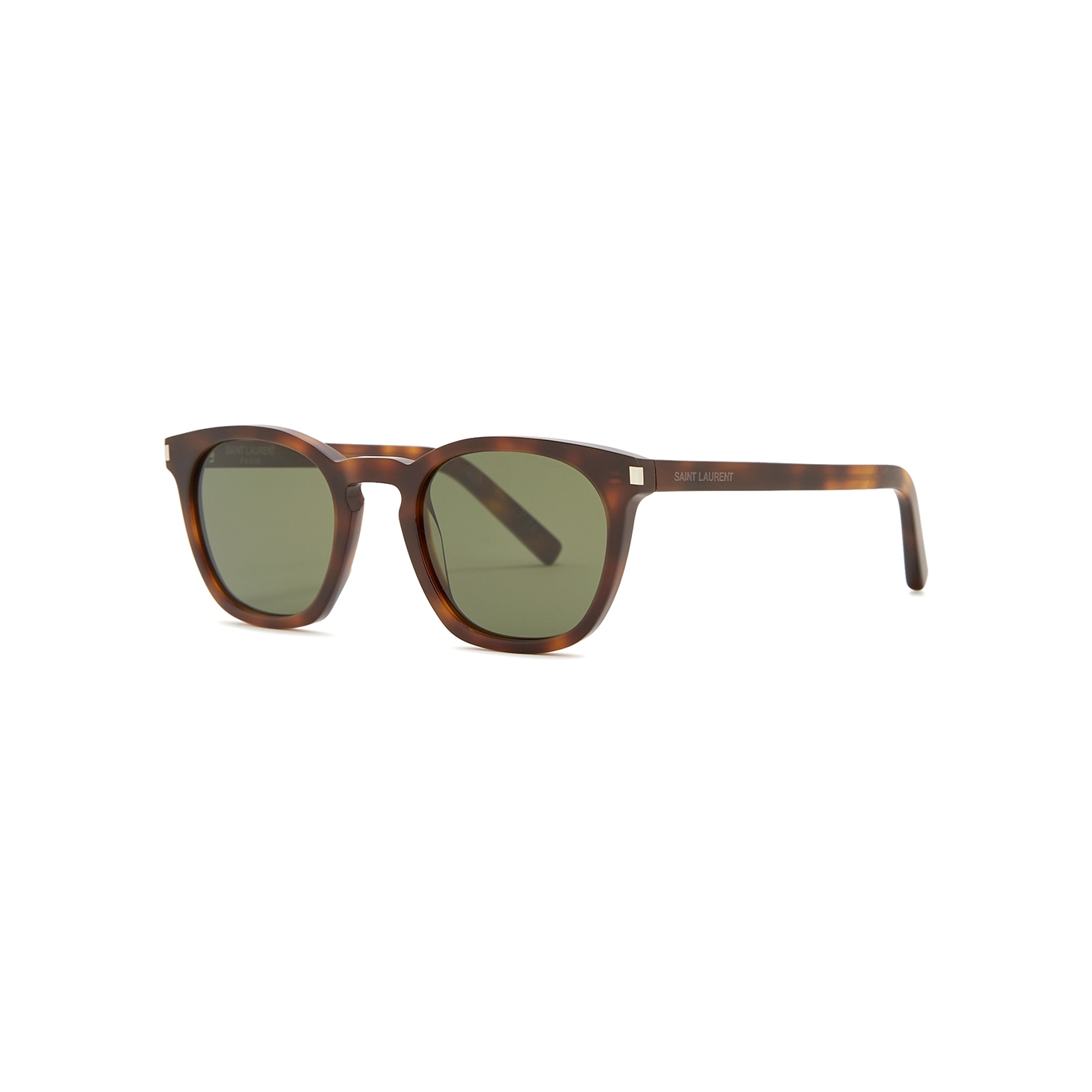 Saint Laurent Tortoiseshell Oval-frame Sunglassess, Sunglasses, Brown