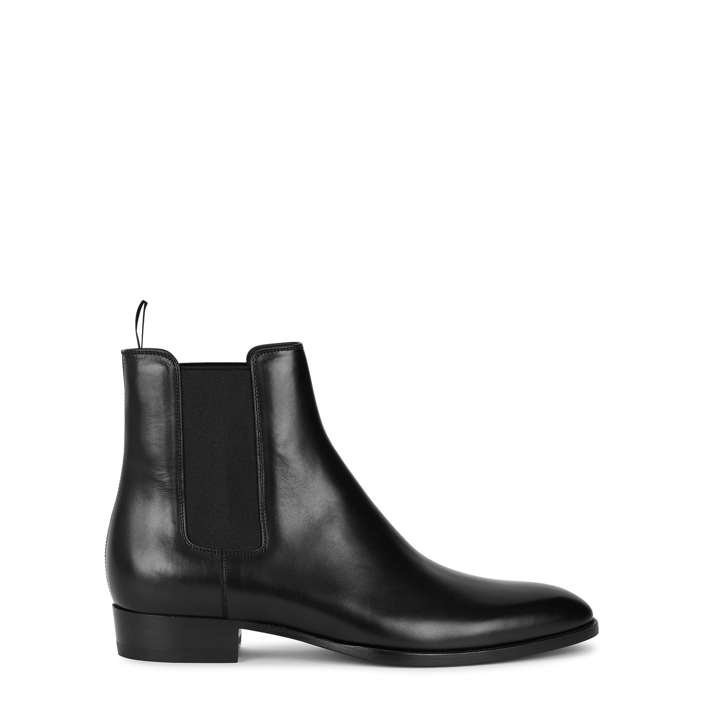 Saint Laurent Wyatt 30 Leather Chelsea Boots - Black - 10
