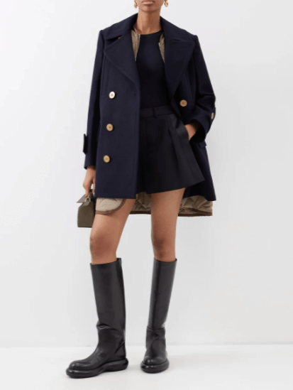 SACAI Double-breasted melton-wool coat £1,750