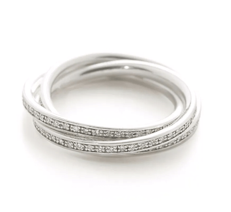 WEDDING Monica Vinader sterling silver diamond wedding ring £650