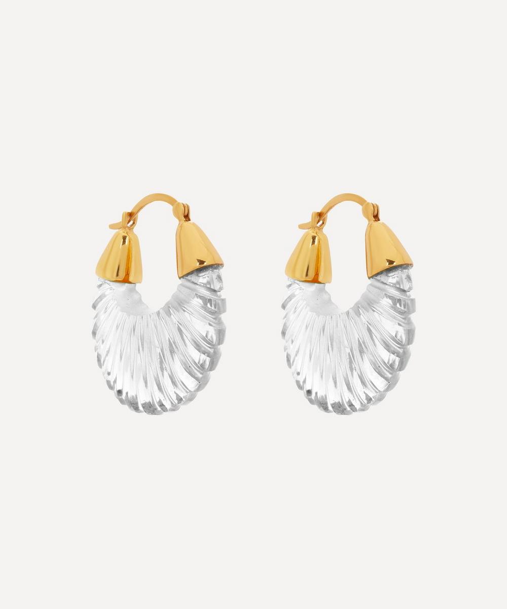 Shyla Gold-plated Etienne Glass Hoop Earrings