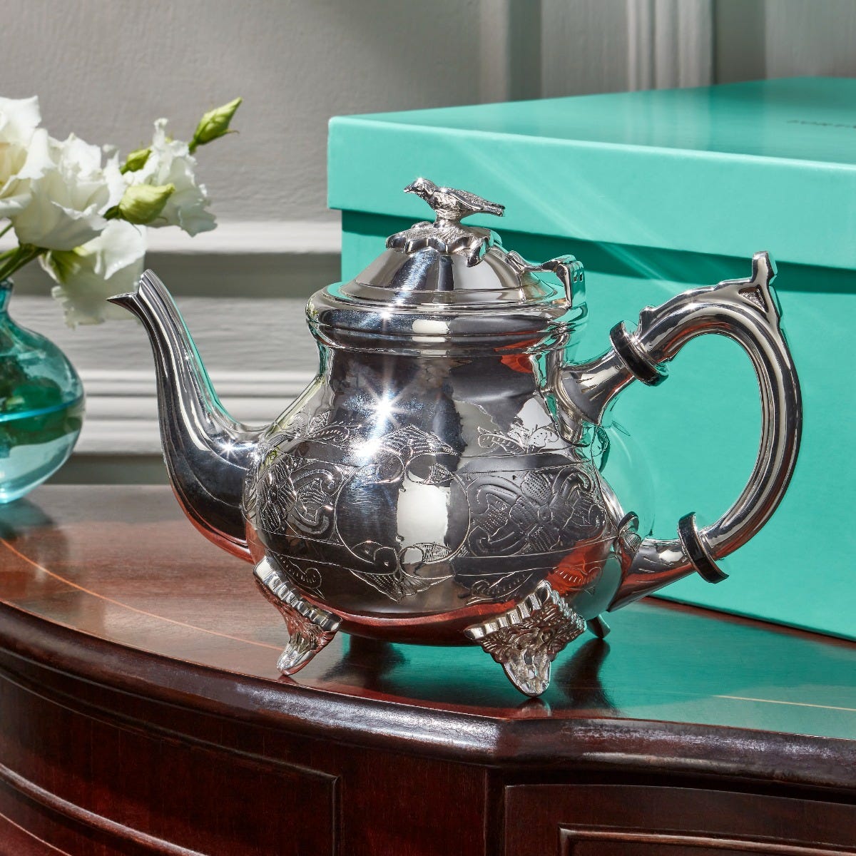 Silver Plated Louis Phillipe Teapot, Fortnum & Mason