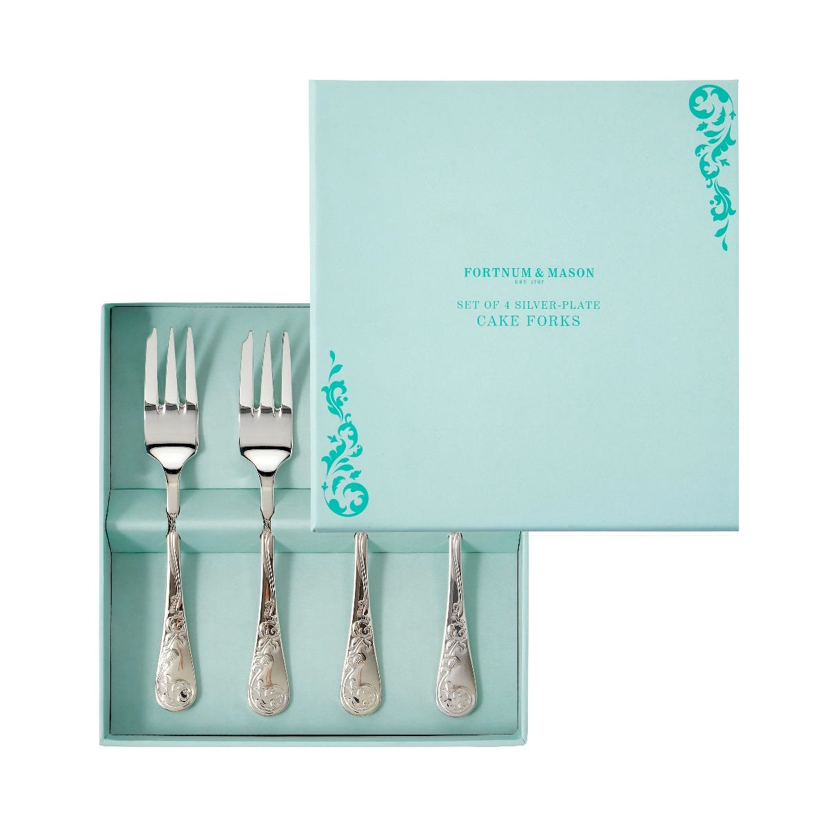 Silver-Plated Pastry Forks, Set of 4, Fortnum & Mason