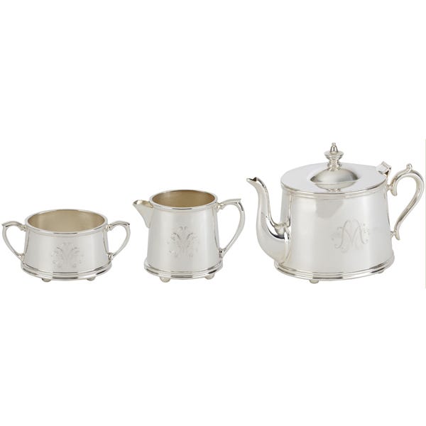 Silver-plated Monogram Tea Set, Fortnum & Mason