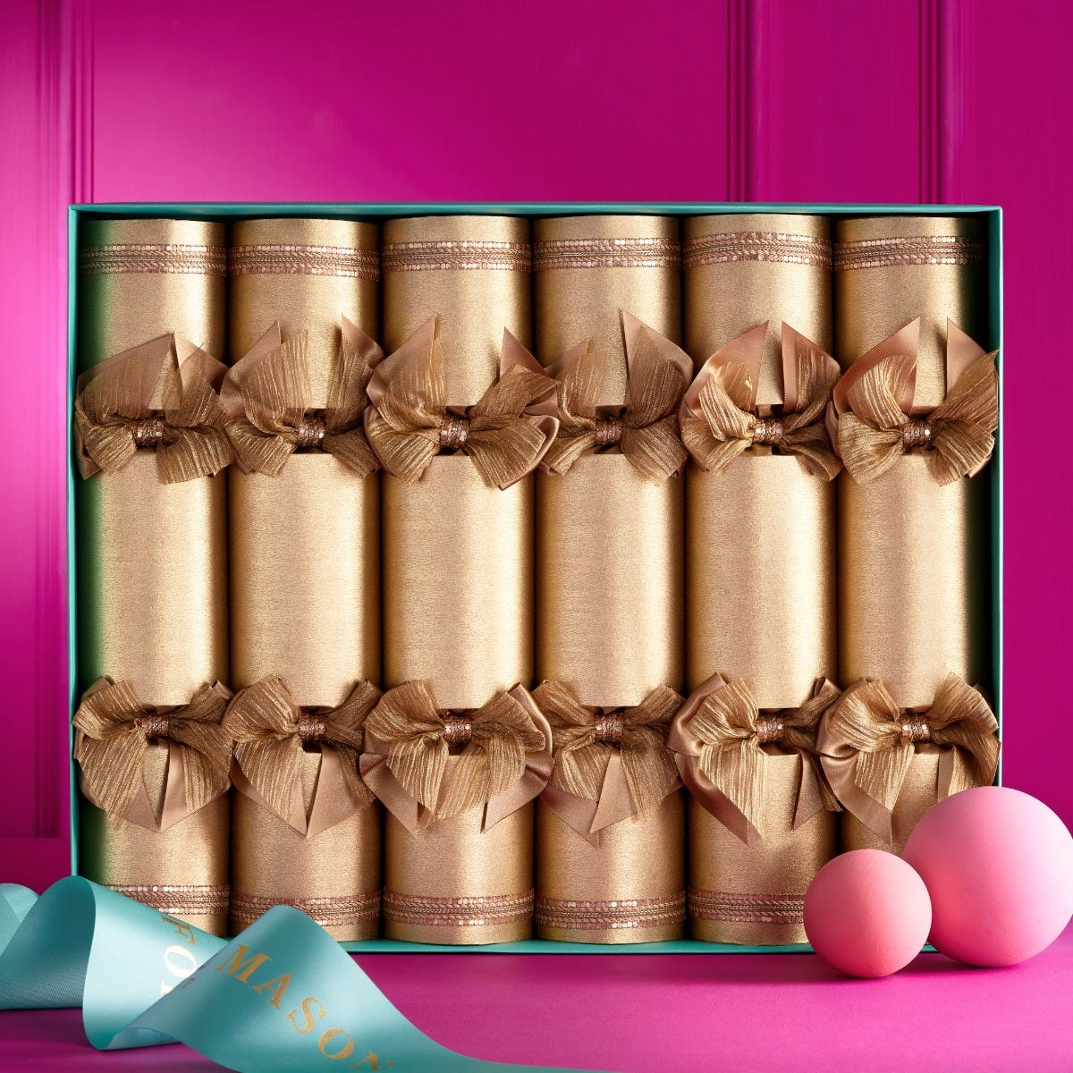 The Royale Crackers, Set of 6 in Gold, Fortnum & Mason