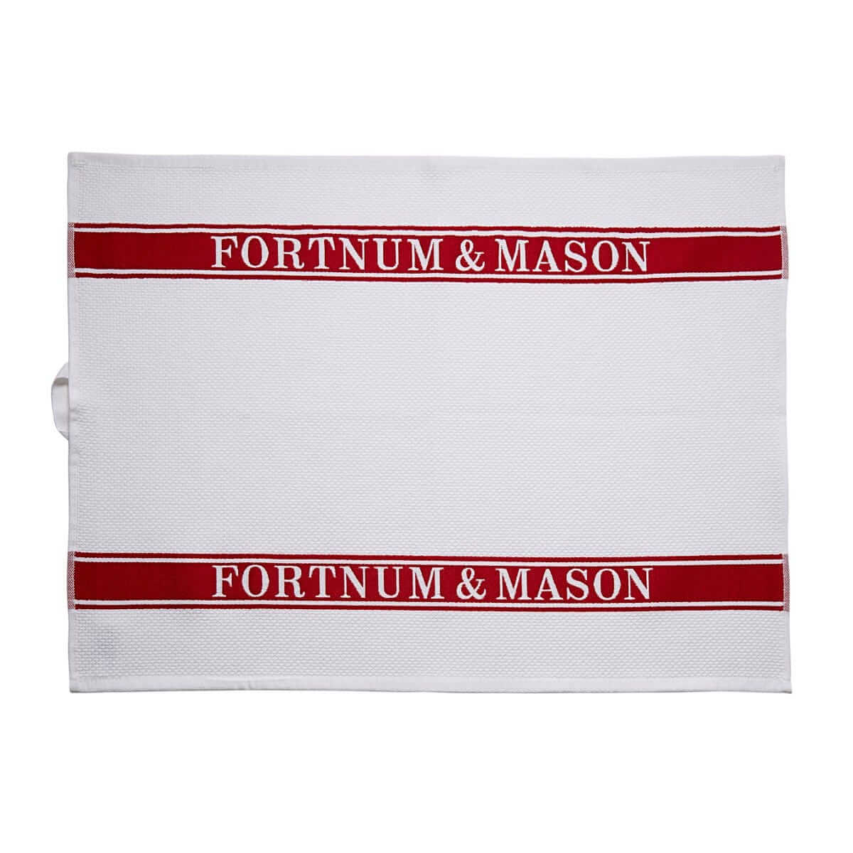 Waffle Tea Towel in Red, 100% Cotton, Fortnum & Mason