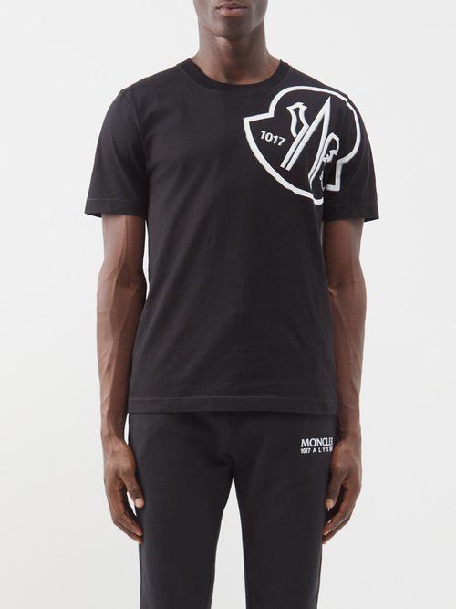6 Moncler 1017 ALYX 9SM - Logo-print Cotton-jersey T-shirt - Mens - Black