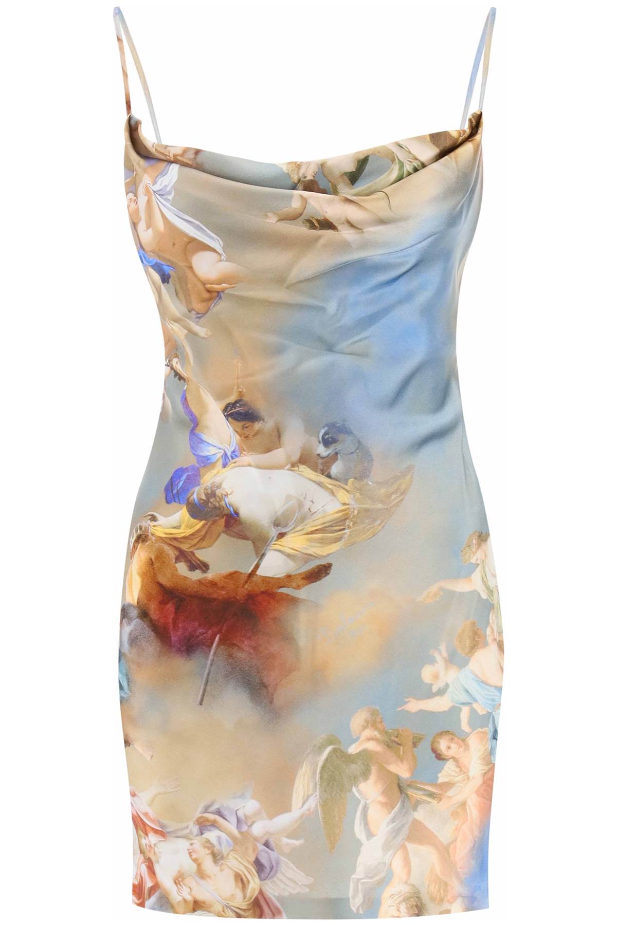 Balmain Mini Slip Dress With Sky Print