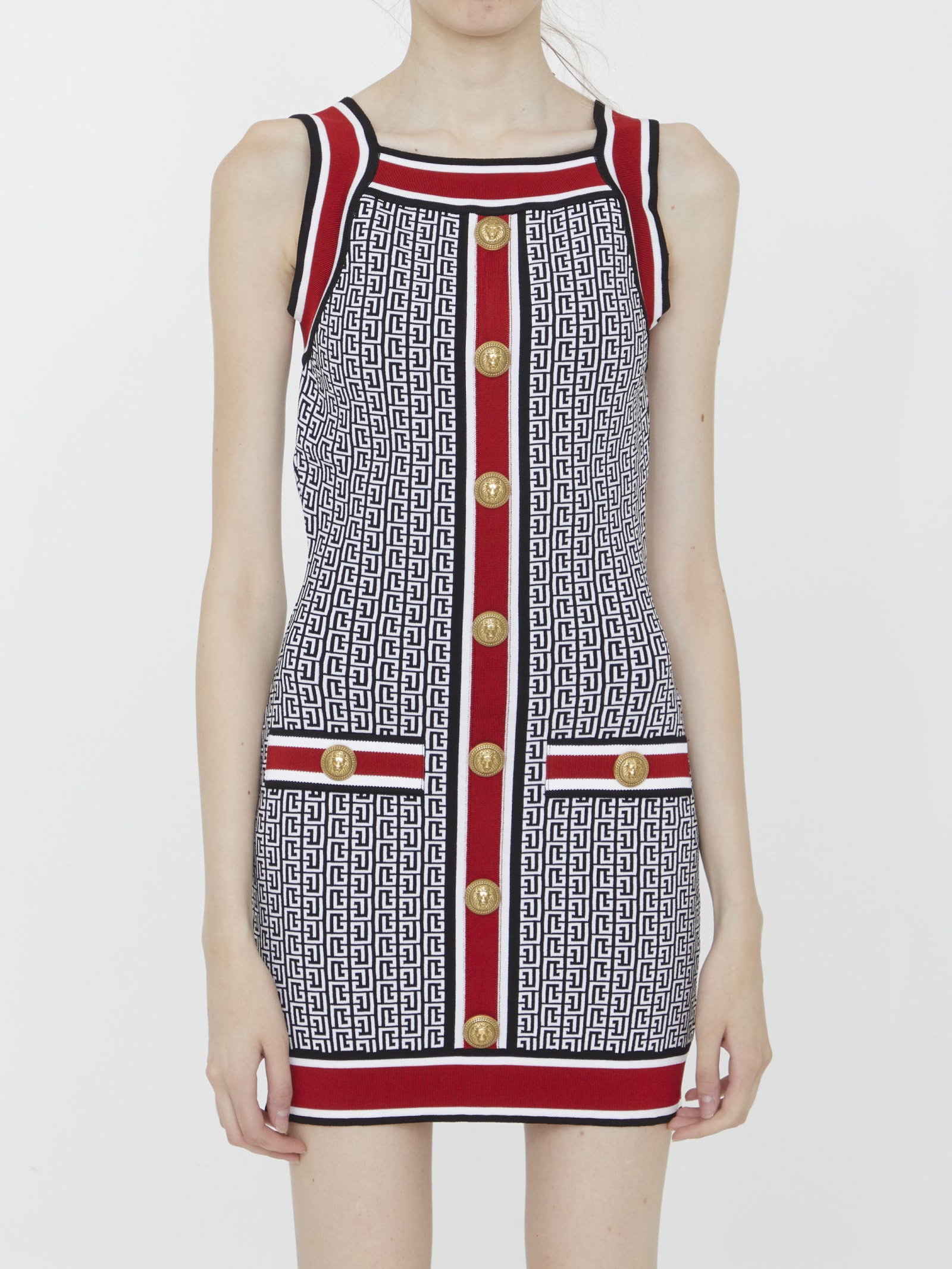 Balmain Monogram Knit Dress