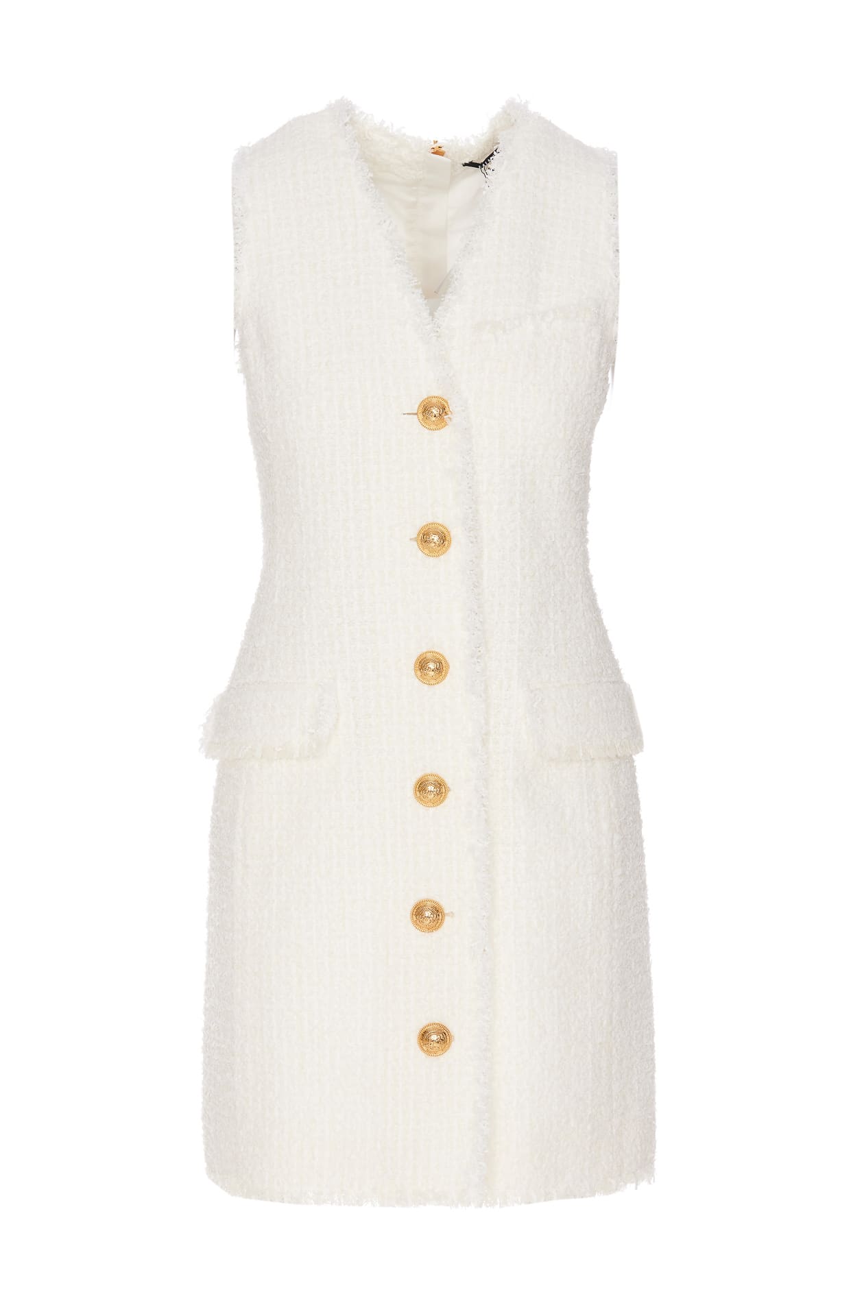 Balmain Tweed Sleeveless Dress