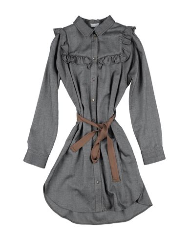 Brunello Cucinelli Kid Girl Kids' dress Black Size 12 Cotton, Lyocell, Brass