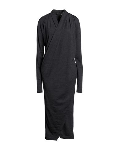 Brunello Cucinelli Woman Midi dress Lead Size L Virgin Wool, Elastane, Brass, Acetate, Silk