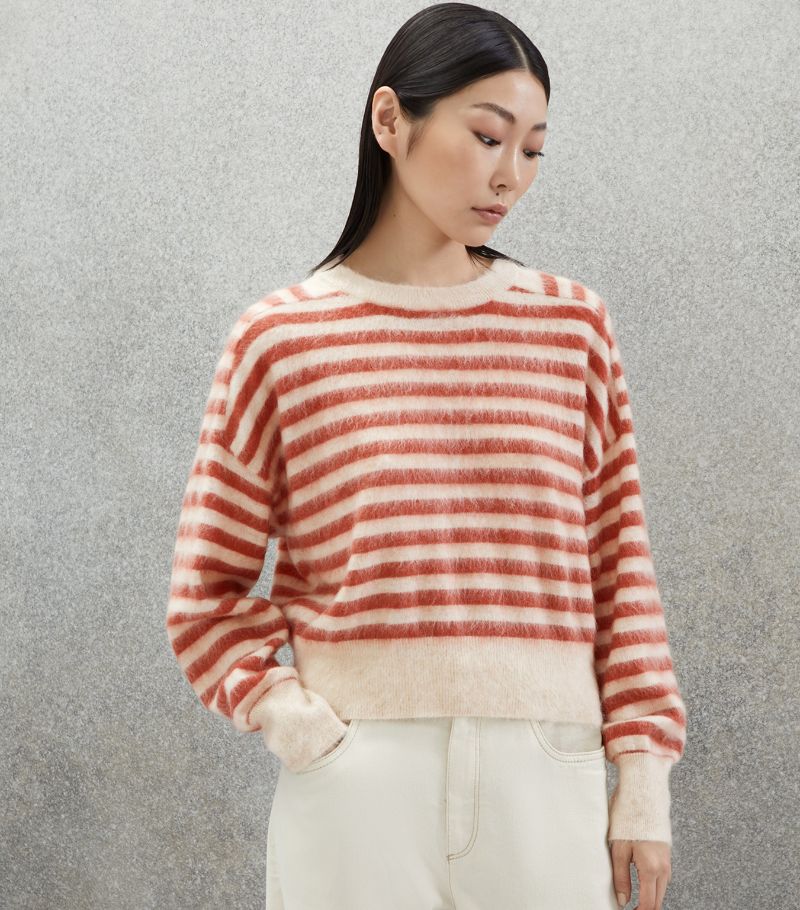Brunello Cucinelli Wool Striped Sweater