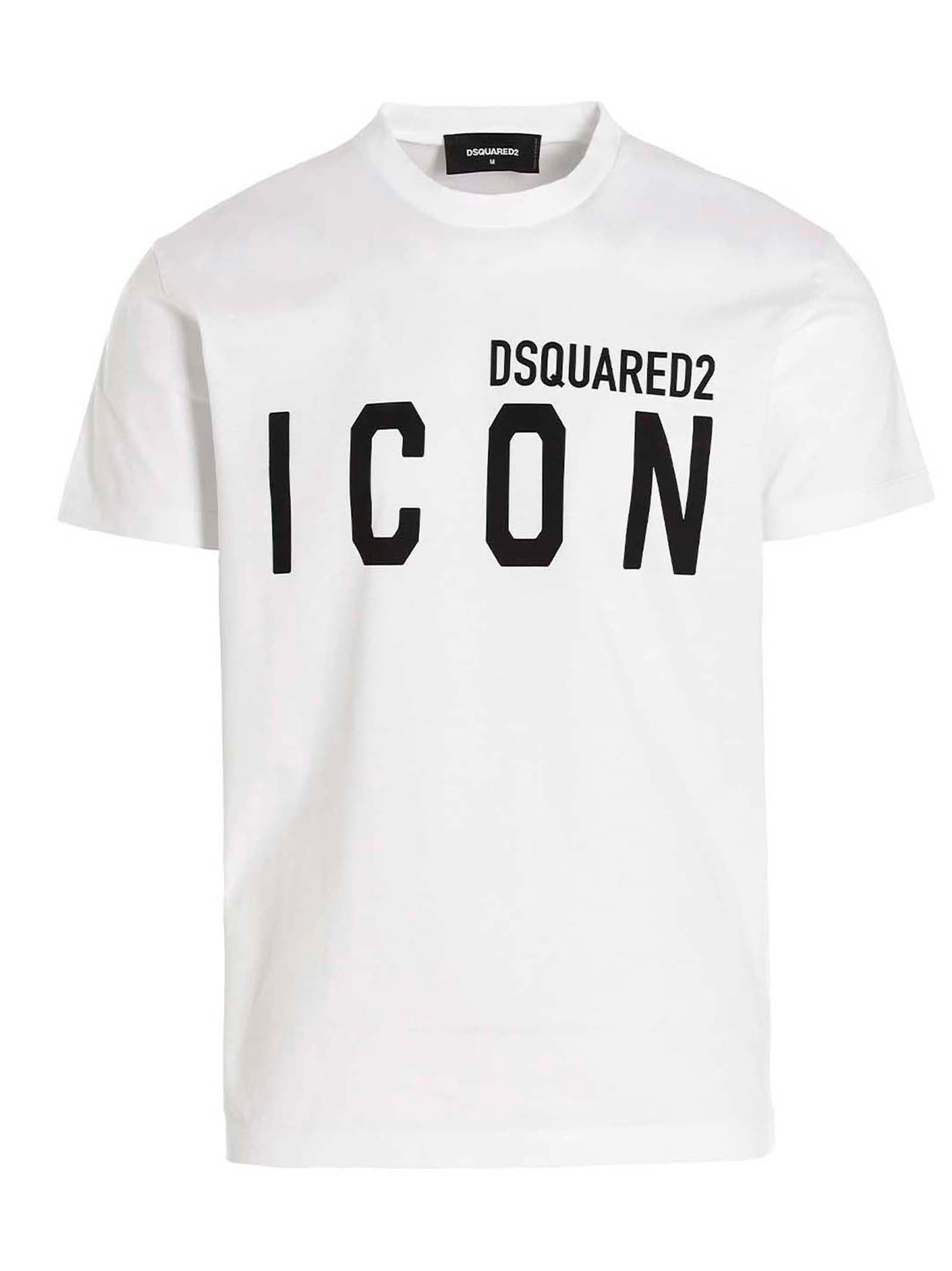 Dsquared2-' T Shirt Bianco-Uomo