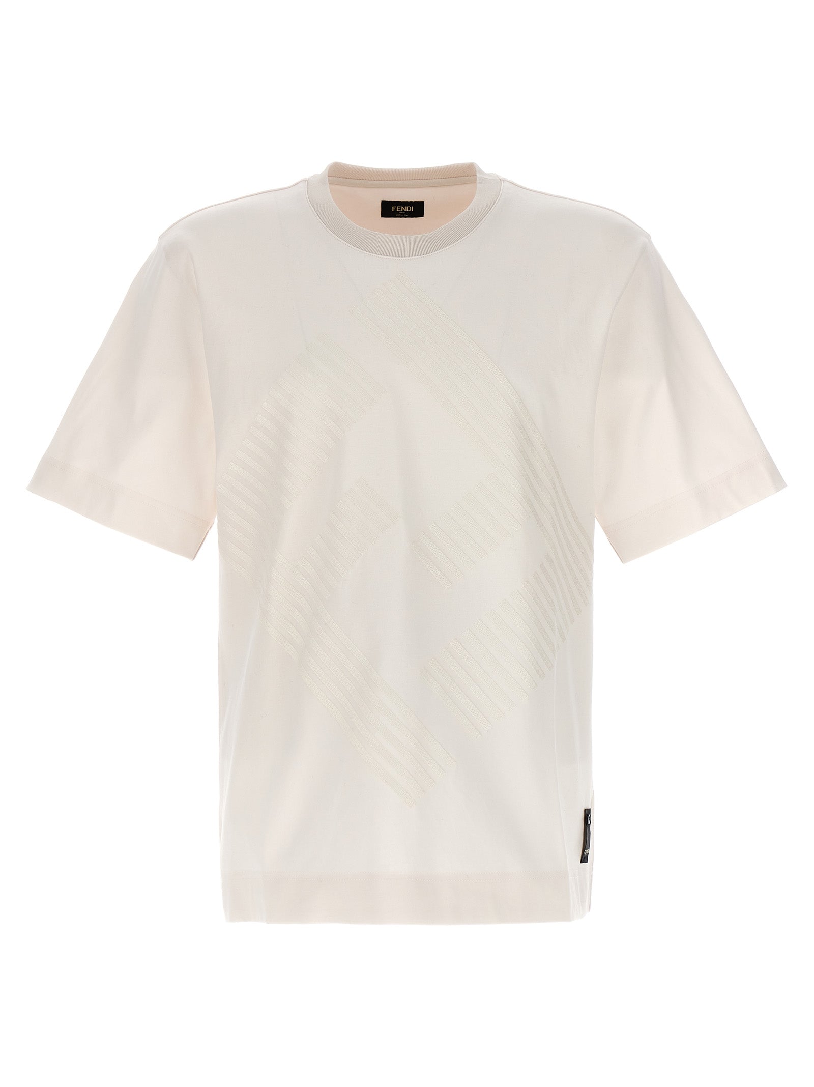 Fendi-Fendi Shadow T Shirt Bianco-Uomo