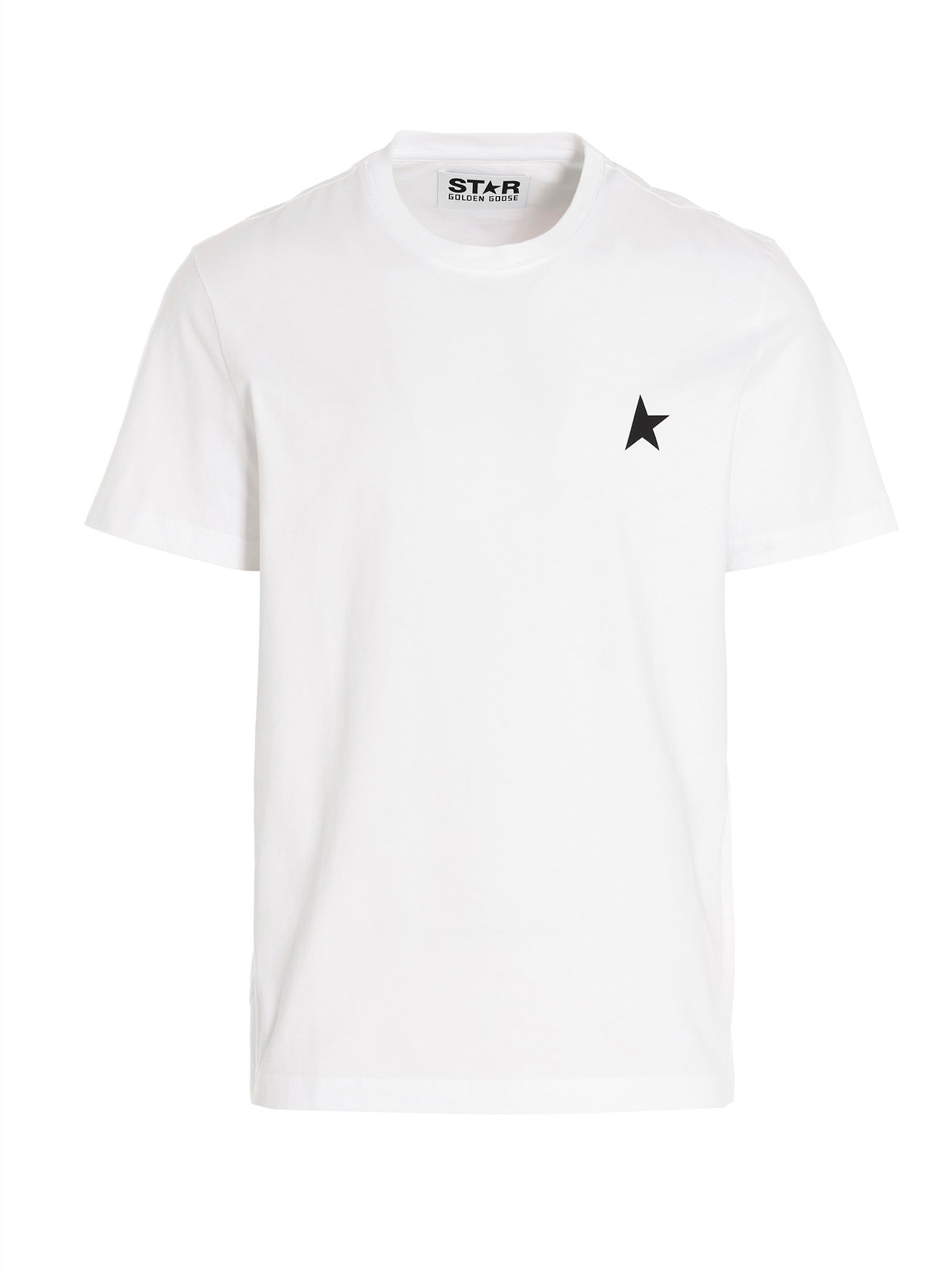 Golden Goose-'Small Star' T Shirt Bianco/nero-Uomo