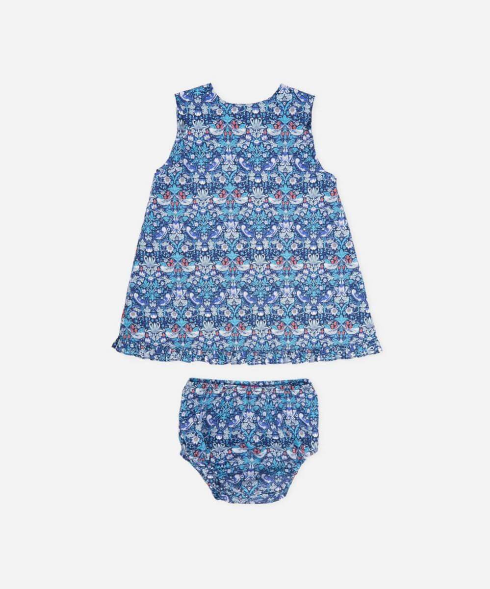 Liberty Strawberry Thief Wrap Dress And Bloomers 3 Months-3 Years
