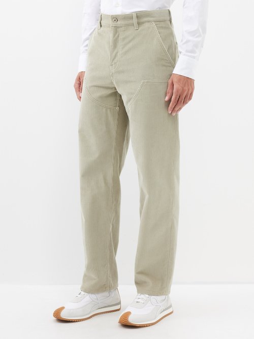Loewe - Cotton-corduroy Workwear Trousers - Mens - Beige