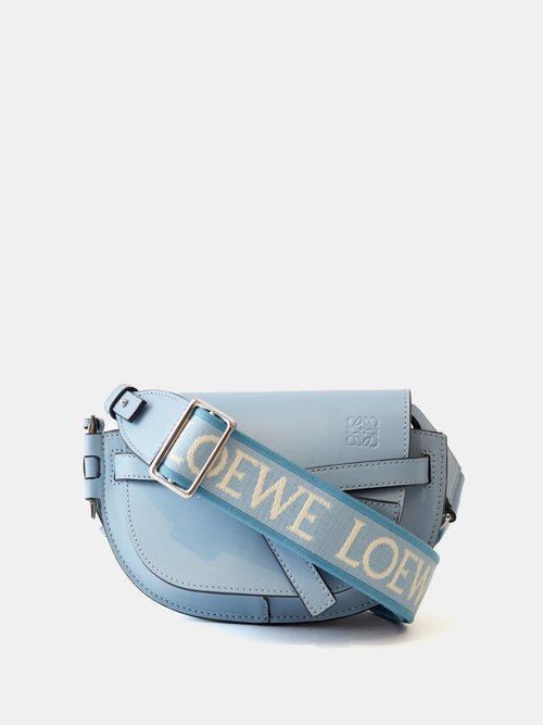 Loewe - Gate Dual Mini Leather Cross-body Bag - Womens - Light Blue