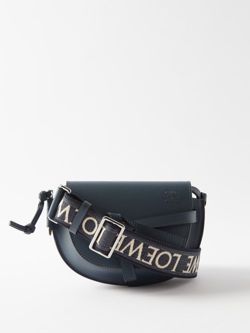 Loewe - Gate Mini Leather Cross-body Bag - Womens - Navy
