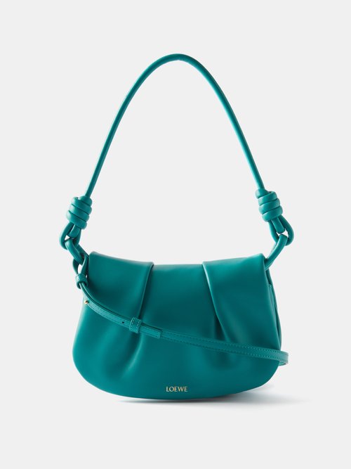Loewe - Paseo Leather Shoulder Bag - Womens - Green
