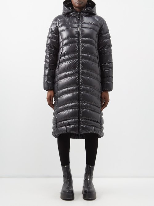 Moncler - Apogon Hooded Quilted Down Parka - Womens - Black