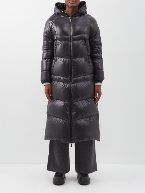 Moncler - Chanon Hooded Quilted Down Coat - Womens - Black