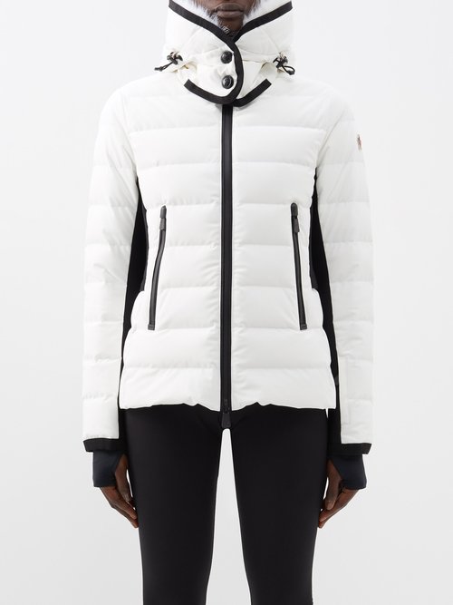 Moncler Grenoble - Lamoura Faux Fur-trim Down Ski Jacket - Womens - White