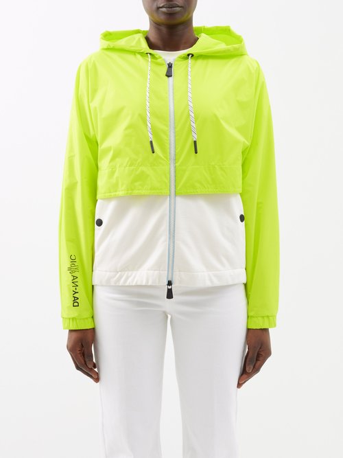 Moncler Grenoble - Zipped Two-tone Windbreaker Jacket - Womens - Yellow Multi