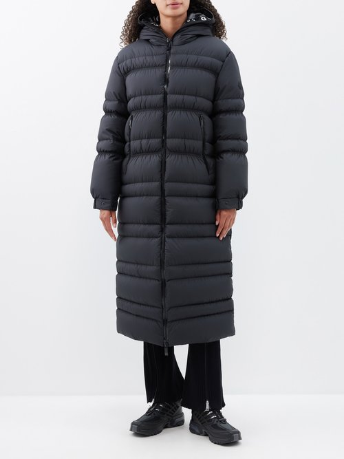 Moncler - Tumen Quilted Down Hooded Coat - Womens - Black