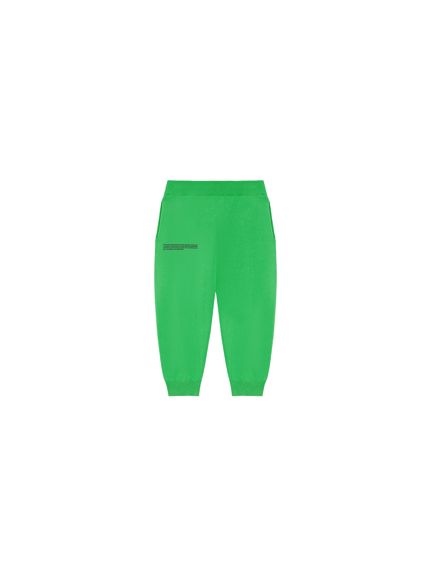 PANGAIA - Kids' Organic Cotton Knit Track Pants - jade green 5-6YR