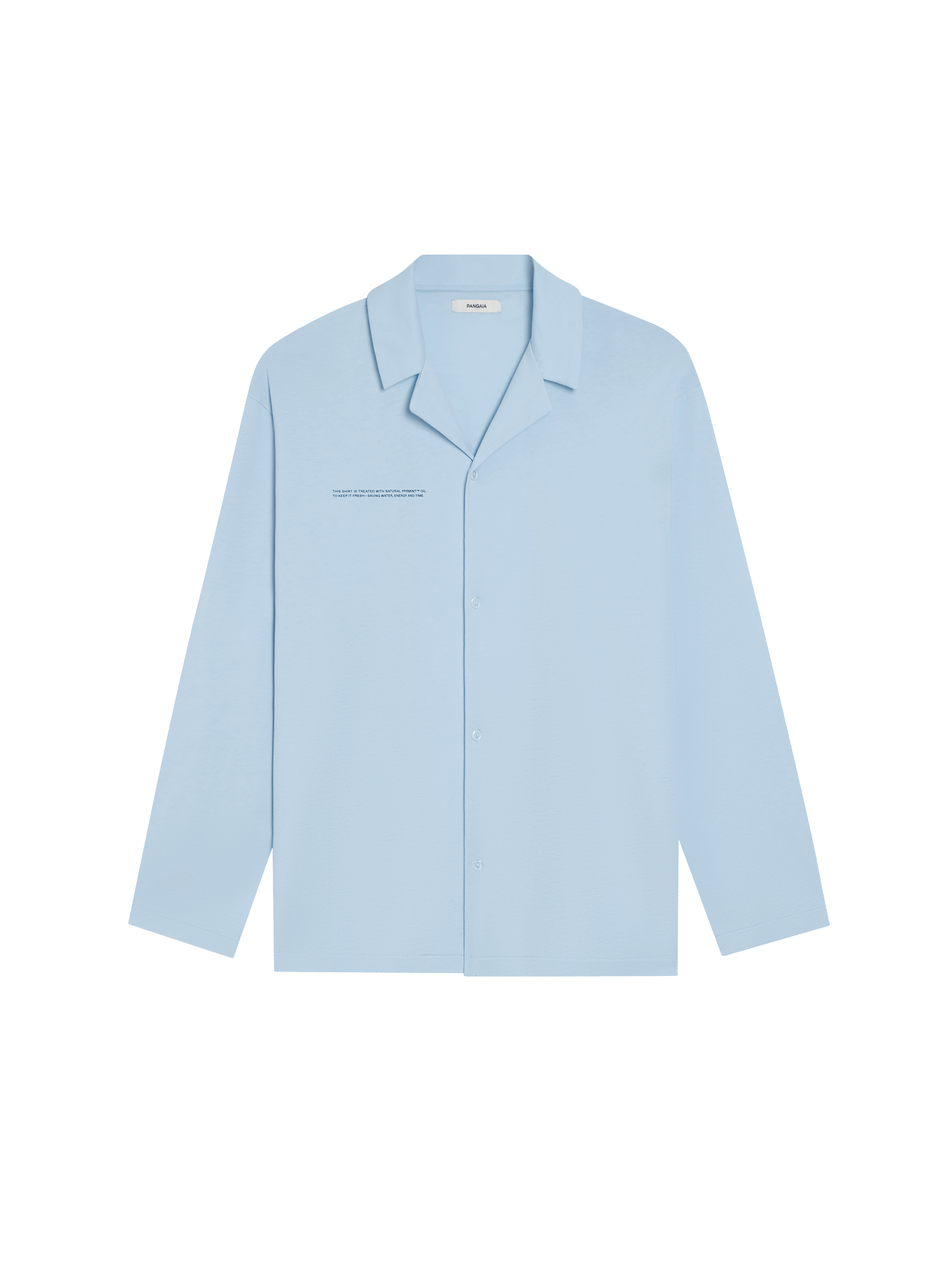 PANGAIA - Organic Cotton Pajama Shirt - moonstone blue XS
