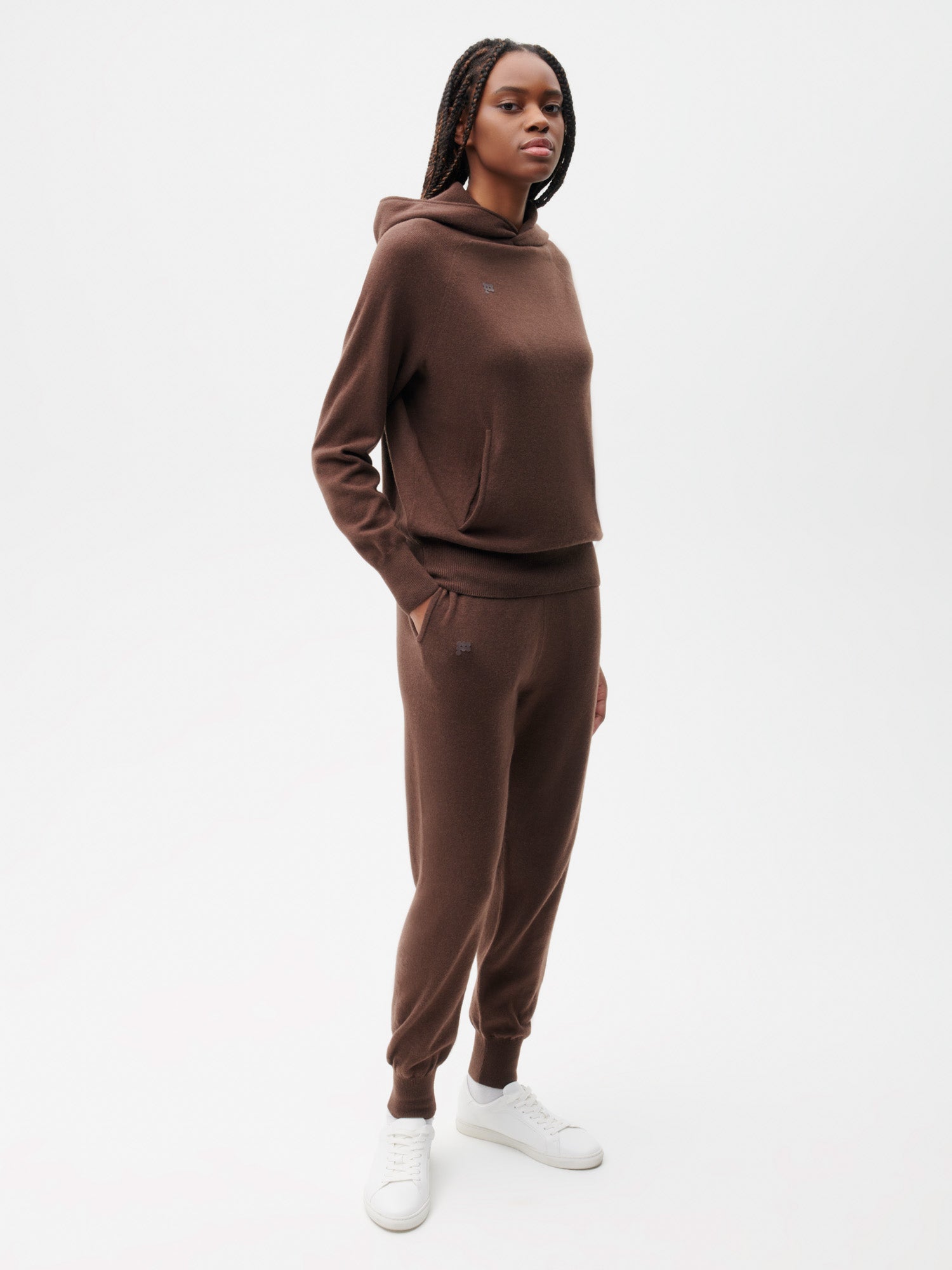 PANGAIA - Recycled Cashmere Joggers - chestnut brown XXS
