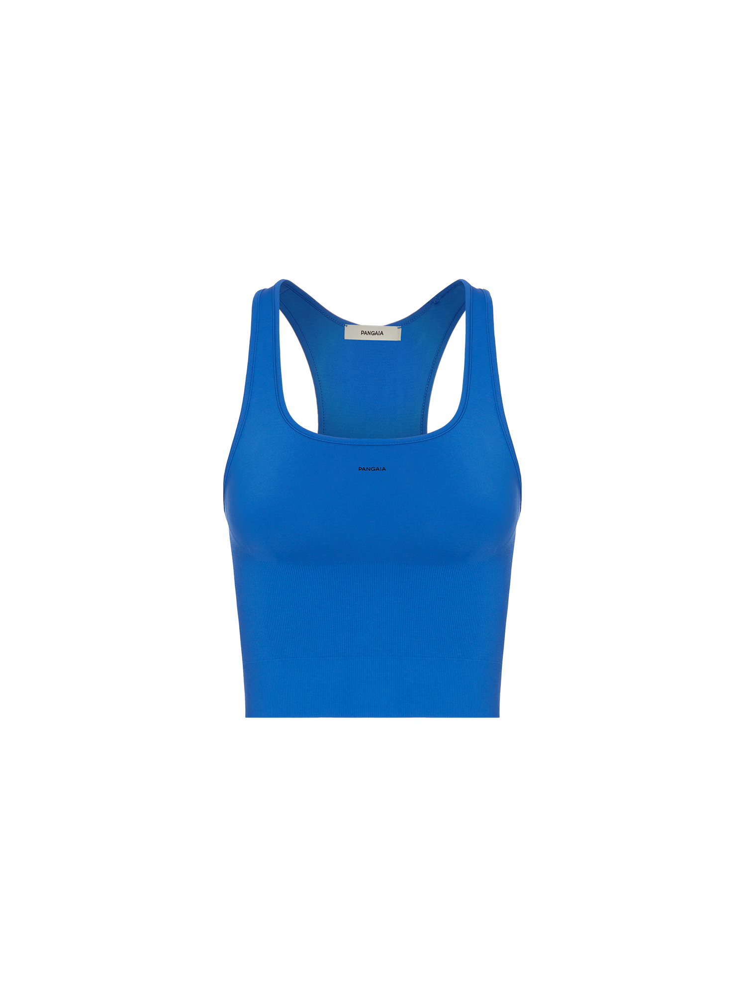 PANGAIA - Women's Plant-Stretch Compressive Ribbed Tank Top - Cobalt Blue M