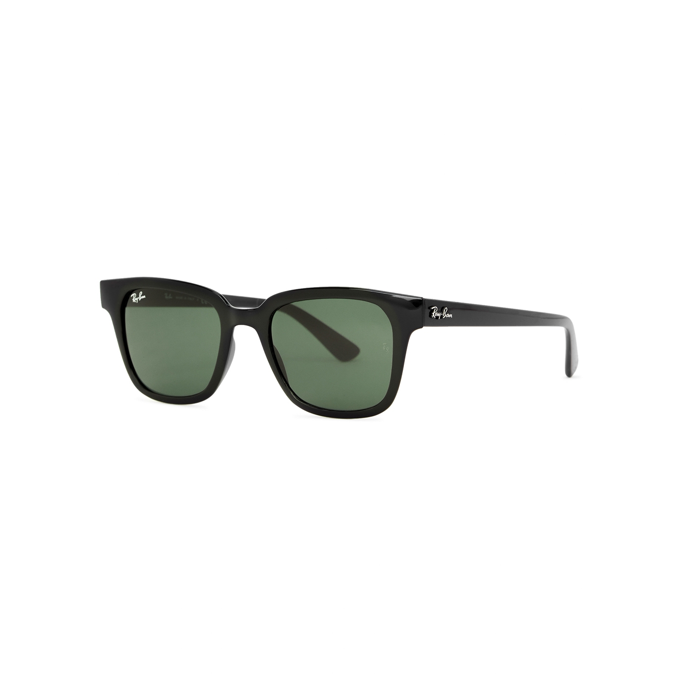 Ray-Ban Black Square-frame Designer Sunglasses, Sunglasses, Green