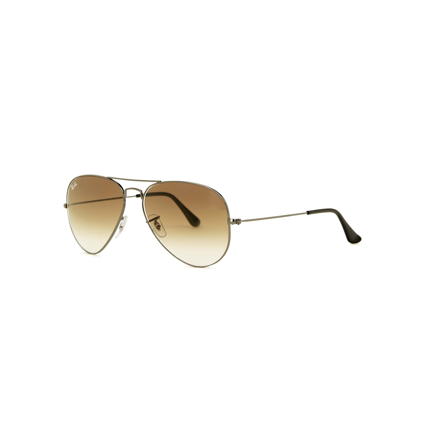 Ray-Ban Gunmetal Aviator Sunglasses, Sunglasses, Brown Lenses