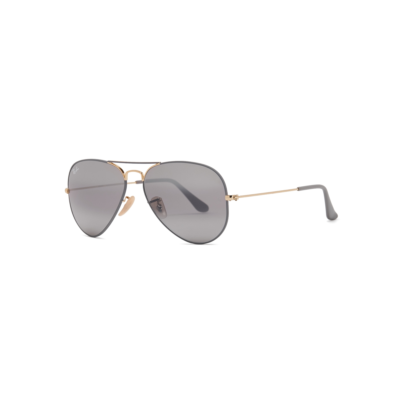 Ray-Ban Matte Grey Aviator-style Sunglasses, Sunglasses, Mirror Lenses