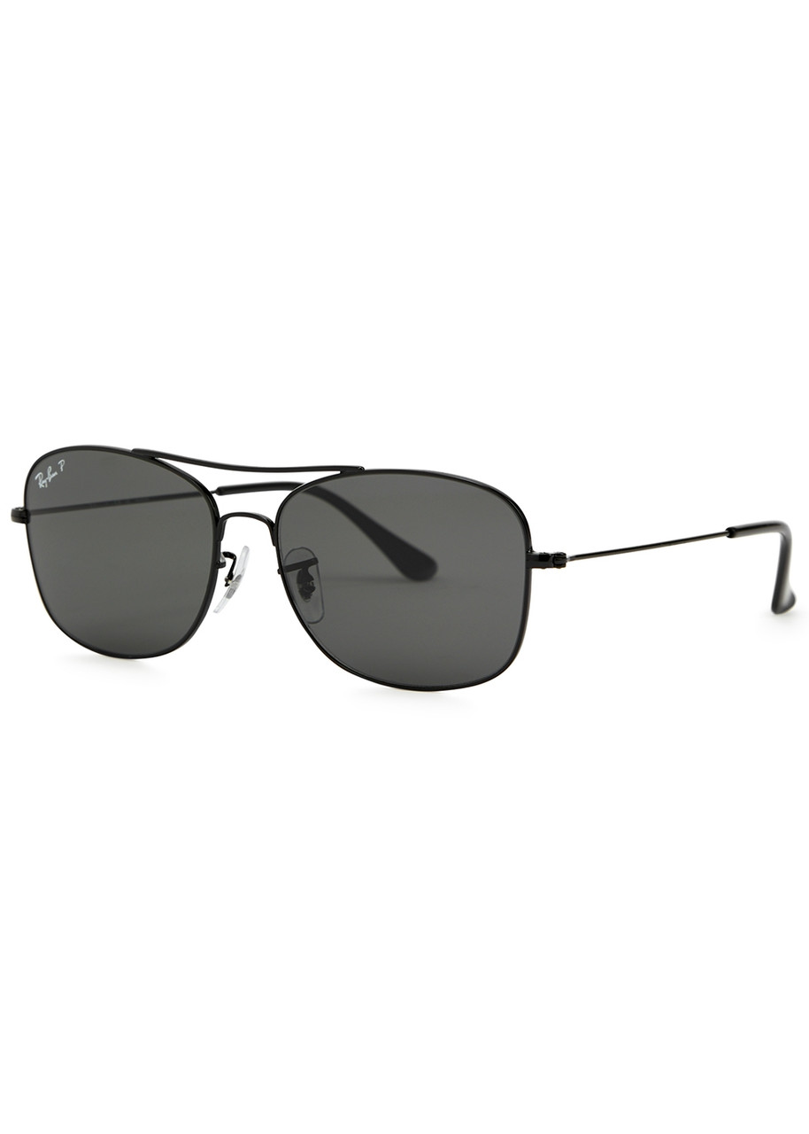 Ray-Ban Square-frame Aviator Sunglasses, Sunglasses, Black, Metal