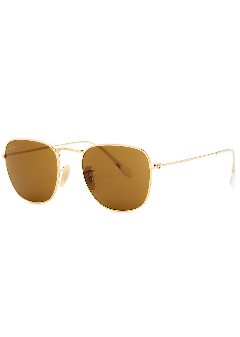 Ray-ban Frank Legend B-15 Oval-frame Sunglasses - Brown