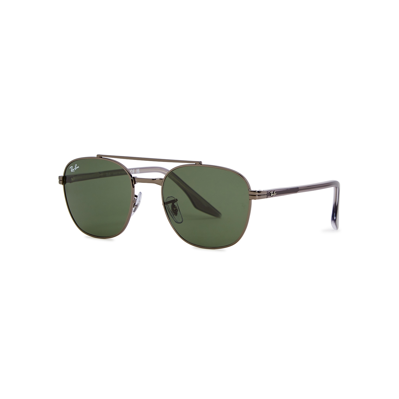Ray-ban Gunmetal Aviator-style Sunglasses - Dark Grey
