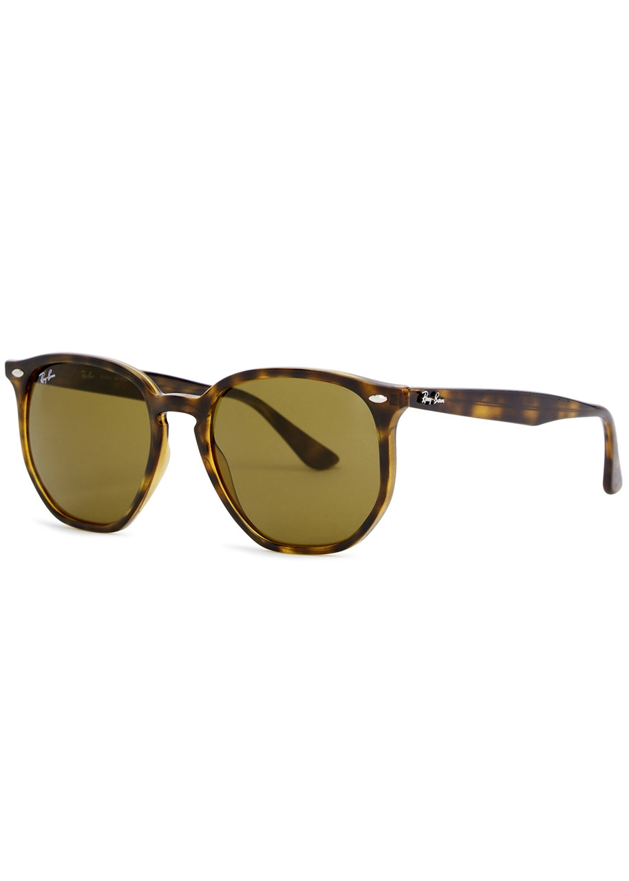 Ray-ban Tortoiseshell Oversized Sunglasses - Brown