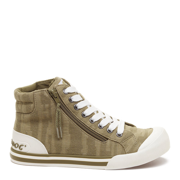 Rocket Dog Jazzin High Olive Chester High-Top Trainers