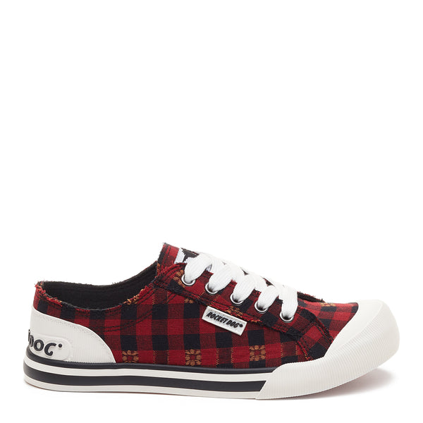 Rocket Dog Jazzin Red Dublin Check Trainers