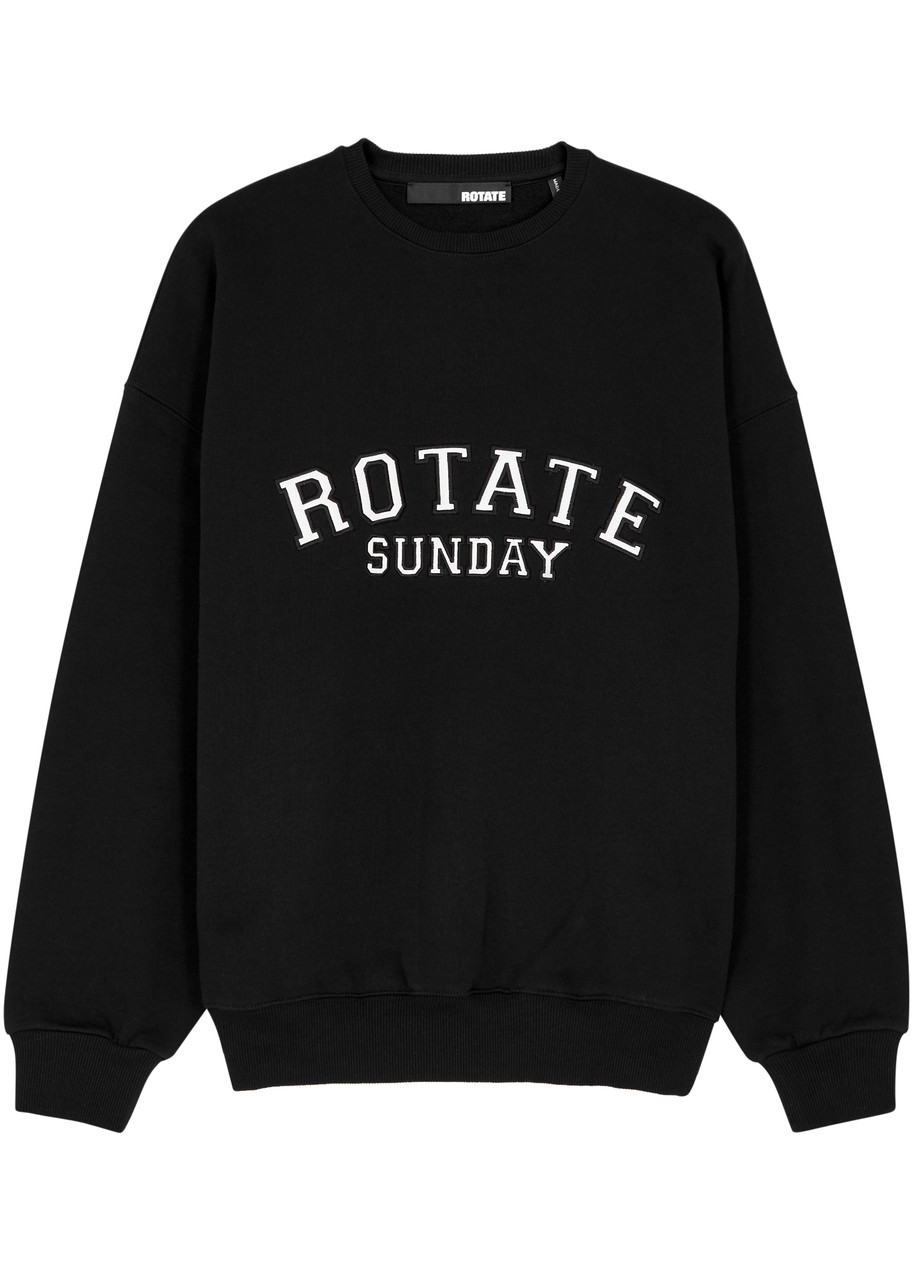 Rotate Sunday Classic Logo-embroidered Cotton Sweatshirt - Black - L