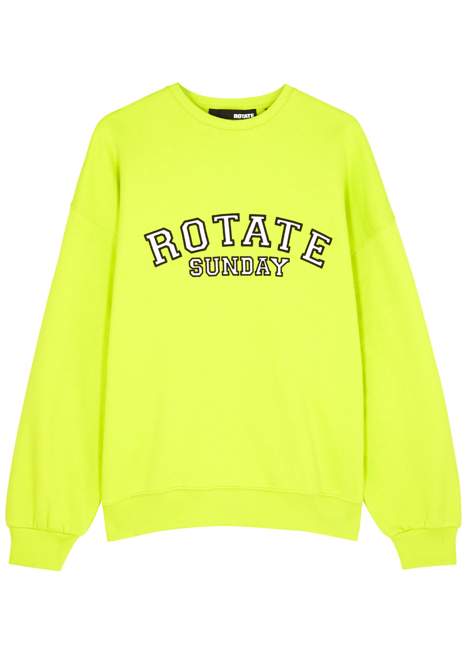 Rotate Sunday Classic Logo-embroidered Cotton Sweatshirt - Green - L