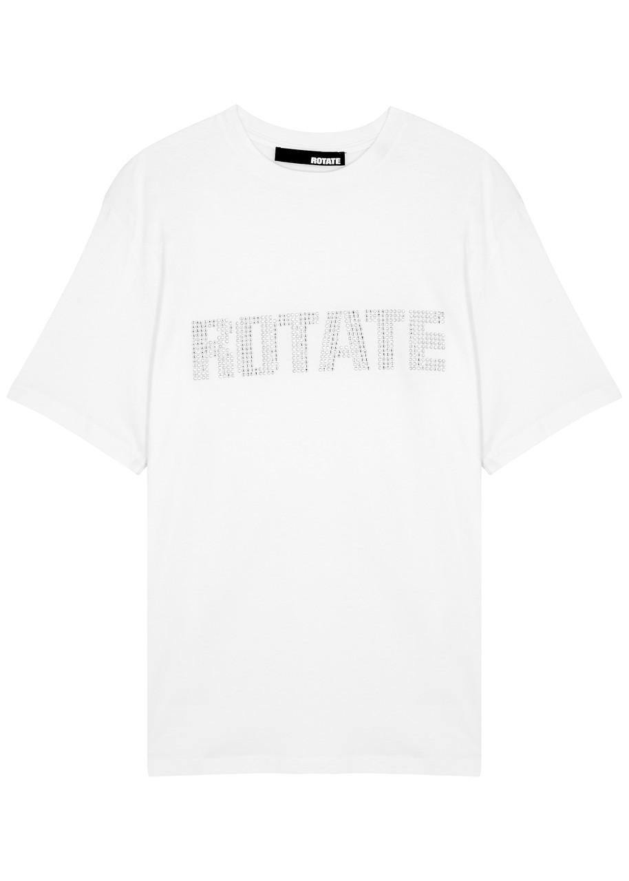 Rotate Sunday Logo-embellished Cotton T-shirt - White - M