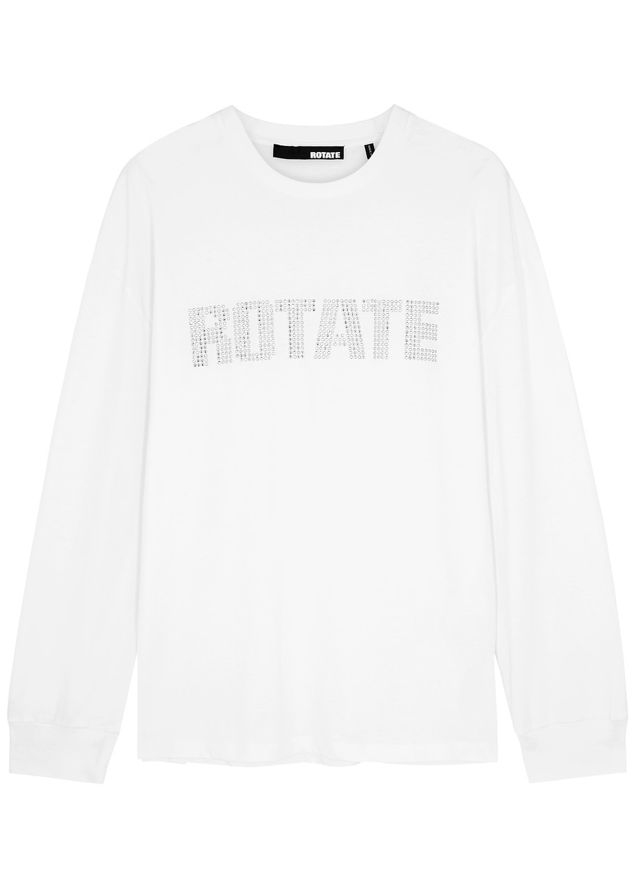 Rotate Sunday Logo-embellished Cotton top - White - L
