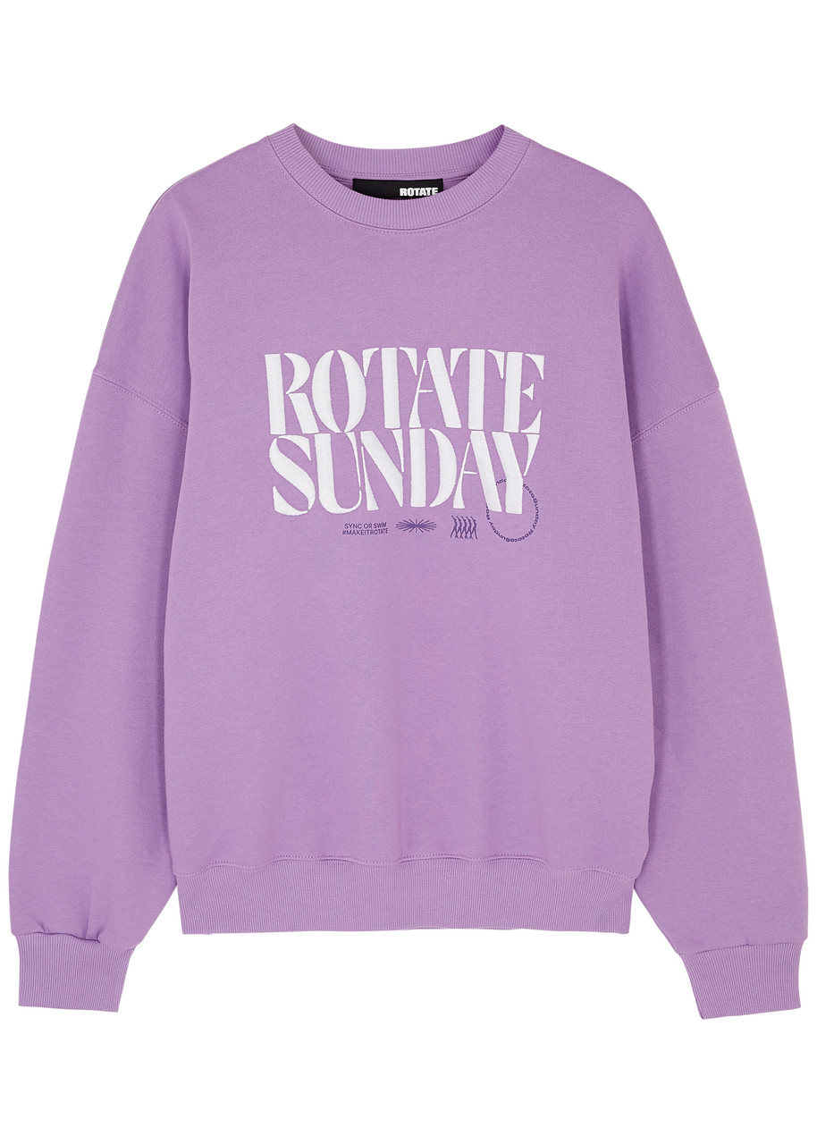 Rotate Sunday Logo-embroidered Cotton Sweatshirt - Purple - M